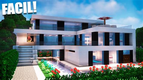 Cómo hacer una casa MODERNA en Minecraft (FÁCIL Y.